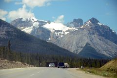 07 Cathedral Mountain and Cathedral Crags At Noon From Trans Canada Highway Just After Leaving Lake Louise For Yoho.jpg
